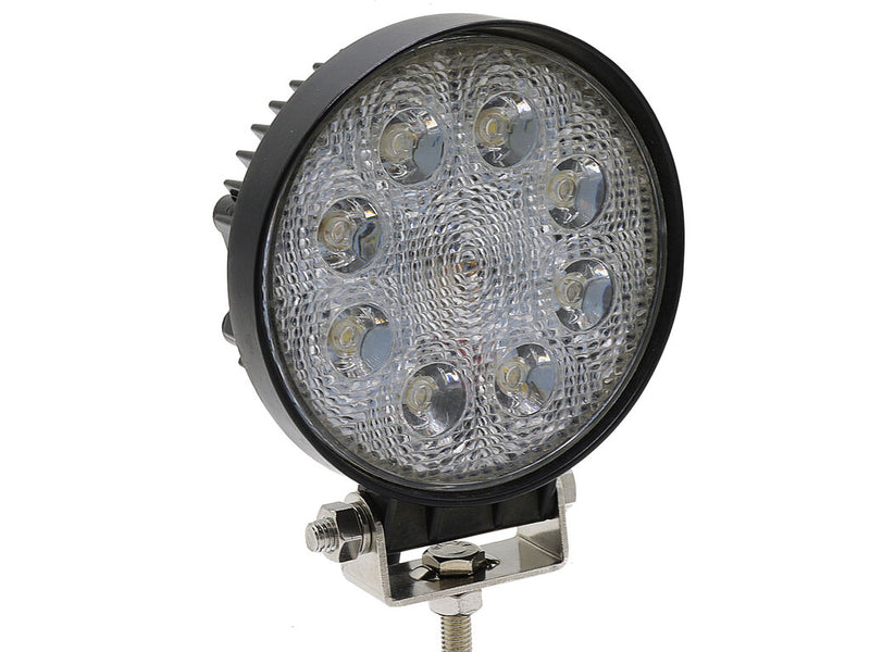 Faro da lavoro 8 LED Epistar rotondo a largo raggio freddo 24W IP67 Confezione da 1pz