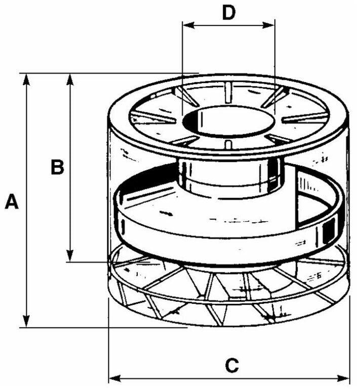 Prefiltro a ciclone Ø 38mm adattabile al rif. originale Ruggerini 670.14 Confezione da 2pz