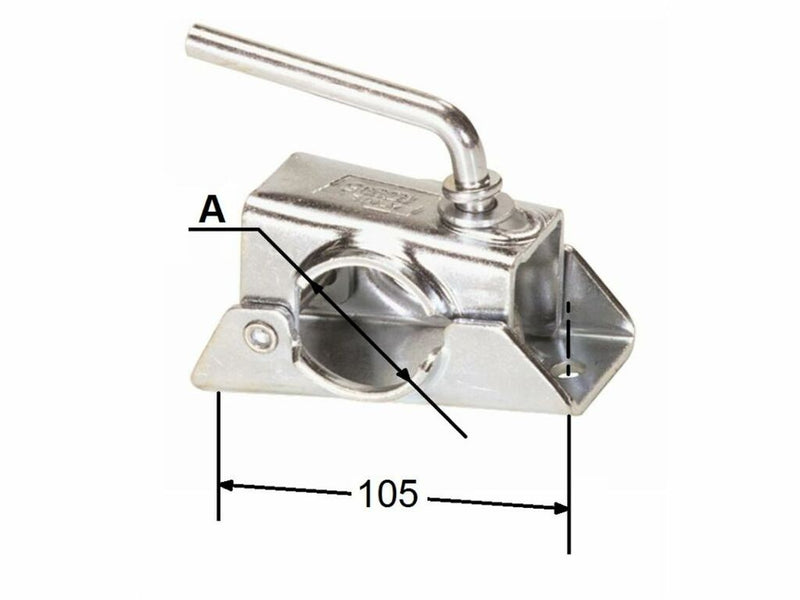 Morsetto di fissaggio regolabile per servotimone con Ø del tubo 42mm Confezione da 1pz