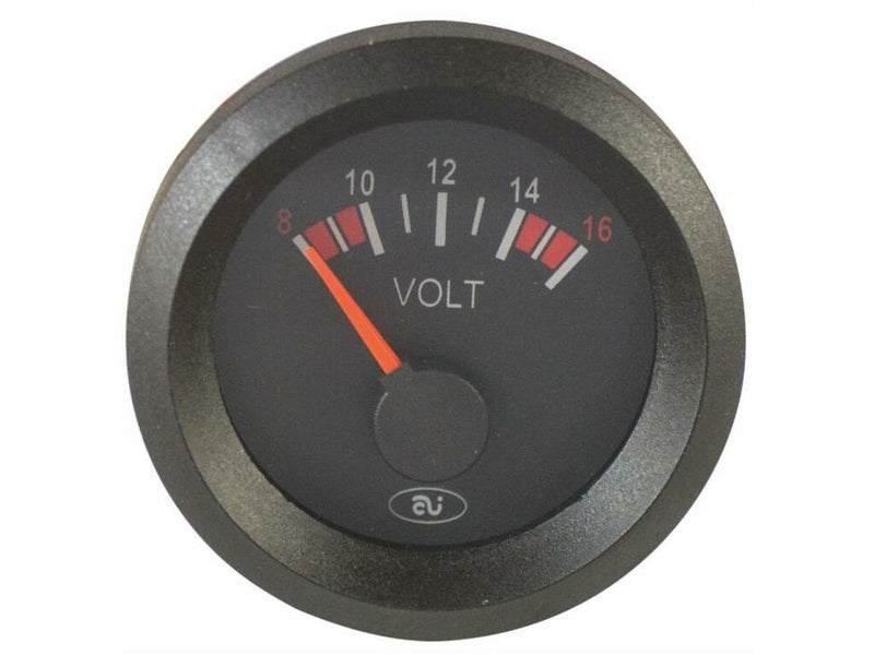 Voltmetro analogico 8-16V Ø52 12V Confezione da 1pz