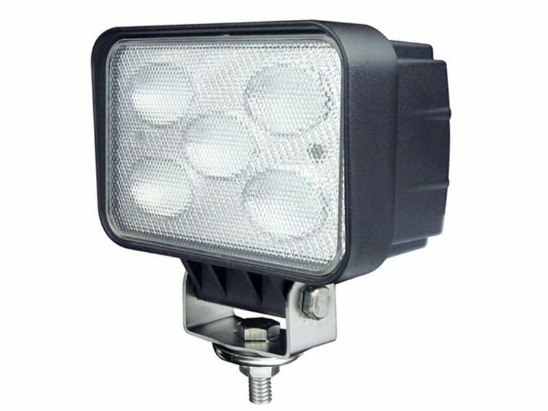 Faro da lavoro 5 LED CREE rettangolare ad ampio raggio 120° 50W IP67 e IP69K Confezione da 1pz (1)