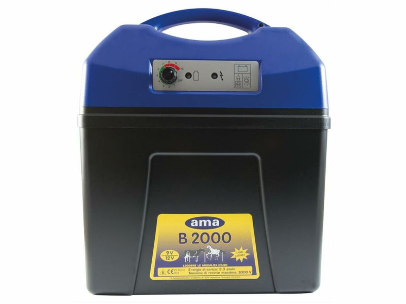 Elettrificatore per recinti Ama B2000 a batteria da 12/9V Confezione da 1pz