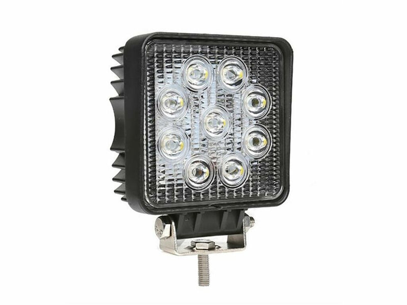 Faro da lavoro 9 LED Epistar quadrato a largo raggio freddo 27W IP67 Confezione da 1pz