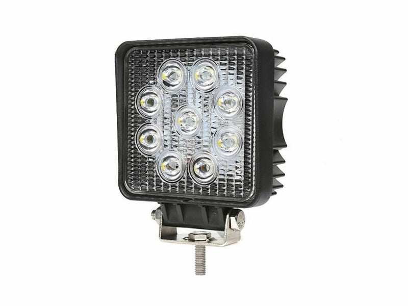 Faro da lavoro 9 LED Epistar quadrato a largo raggio freddo 27W IP67 Confezione da 1pz (1)