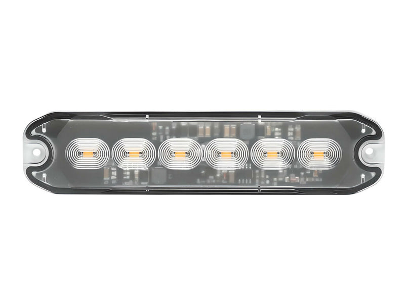 Luce di segnalazione flash 6 Led arancio Confezione da 1pz