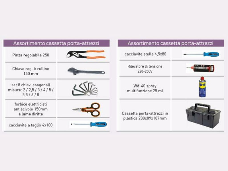 Cassetta porta attrezzi 280x89x107mm con utensili Confezione da 1pz (1)