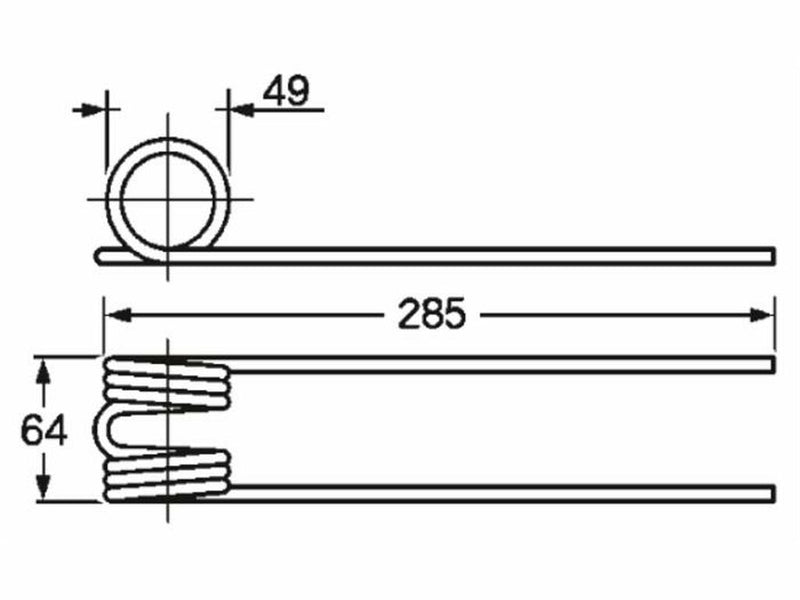 Dente ranghinatore adattabile Molon nuovo filo 6,5. Confezione da 2pz