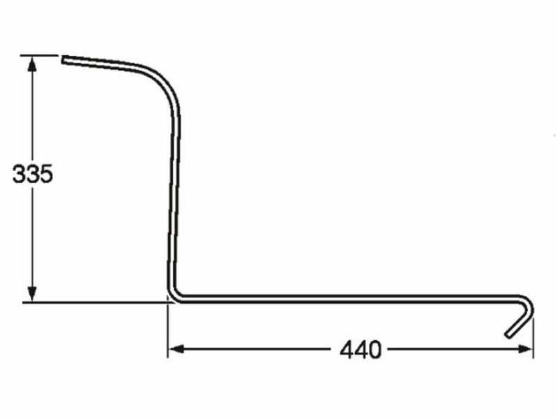 Dente ranghinatore filo 6,5 adattabile Lely Morra Tonutti Vicon 92611. 5pz